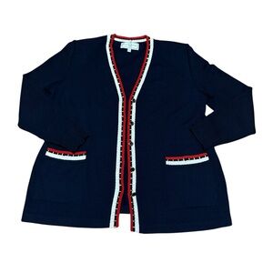 St. John Sport By Marie Gray Button Down Sweater Size L